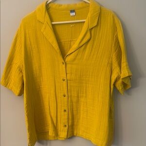Old Navy Yellow Button Down Shirt